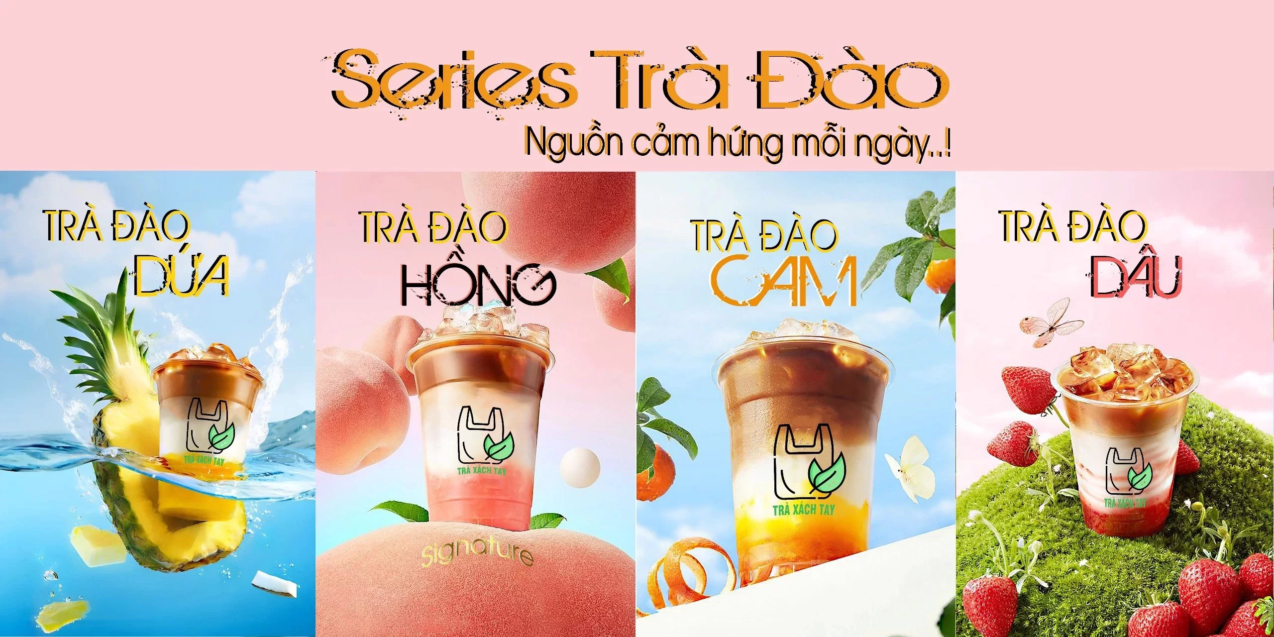 Trà Xách Tay - Trà Đào Hồng