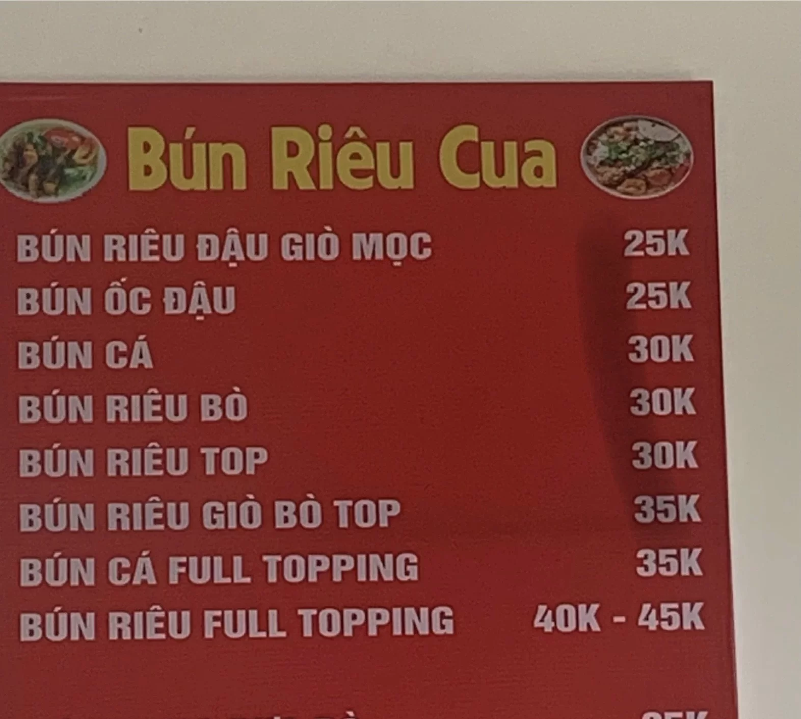 TIỆM 1986 BÚN RIÊU CUA TÓP MỠ